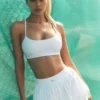 Double or Nothing Tennis Skirt - White