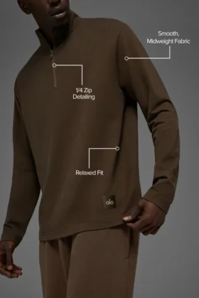 Double Take Long Sleeve 1/4 Zip – Espresso