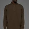 Double Take Long Sleeve 1/4 Zip - Espresso