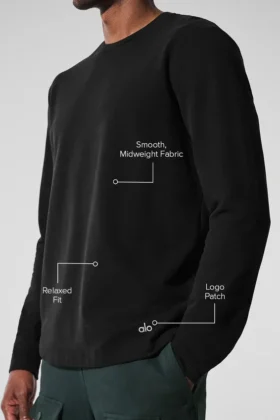 Double Take Long Sleeve Crew – Black
