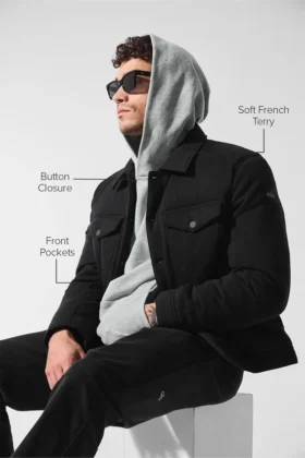 Ease Trucker Jacket – Black