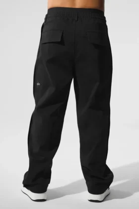 Edition Sueded Straight Leg Pant – Black