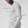 Elevate Waffle Long Sleeve Crew - Athletic Heather Grey