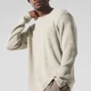 Elevate Waffle Long Sleeve Crew - Bone