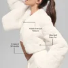 Faux Fur Chic Cropped Jacket - Ivory