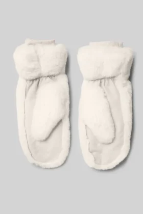 Faux Fur Mittens – Ivory