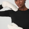 Faux Fur Mittens - Ivory