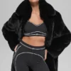Faux Fur Starstruck Coat - Black