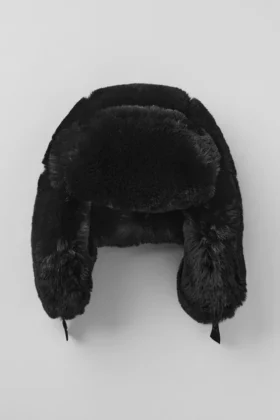 Faux Fur Starstruck Hat – Black