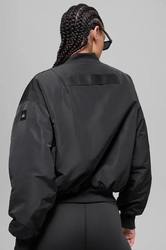 Faux Fur Urbanite Bomber - Black/Ivory