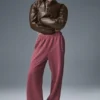 Faux Leather Cropped Premier Bomber - Espresso