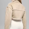 Faux Shearling Snowfall Cropped Jacket - Woodland Tan