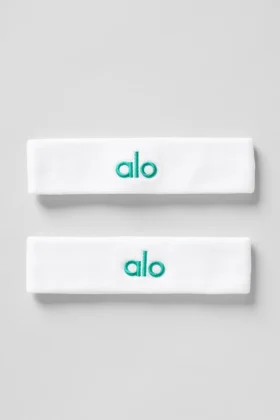 Glow Sweatband (2-Pack) - White/Spruce Green