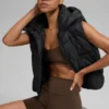 Gold Rush Puffer Vest - Black