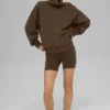 Hazy Mock Neck Pullover - Espresso
