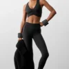 High-Waist Airbrush Legging - Black
