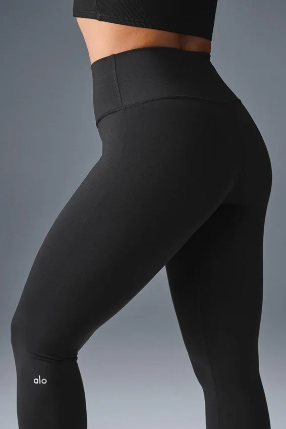 High-Waist Airbrush Legging - Black