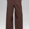 High-Waist Dreamscape Trouser (Long) - Brownstone