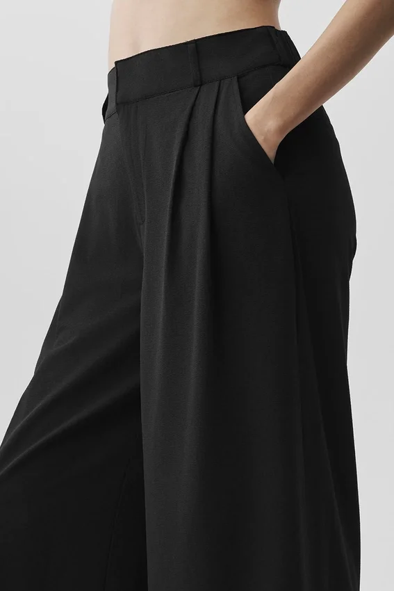 High-Waist Dreamscape Trouser (Regular) - Black