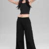 High-Waist Main Character Wide Leg Trouser - Black