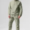 Light Weight Takeaway Track Pullover - Limestone