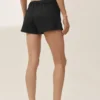 Linen Blend Low-Rise Riviera Trouser Short - Black
