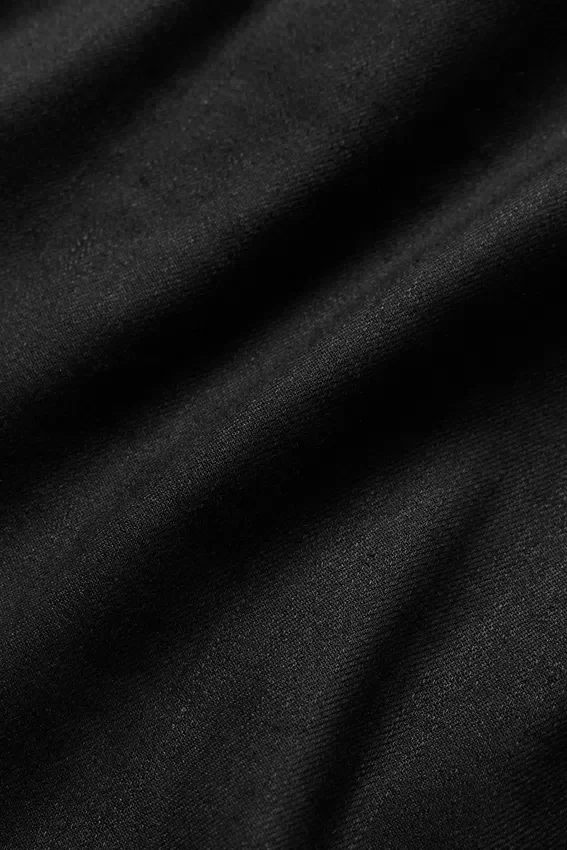Linen Blend Riviera Wide Leg Pant - Black