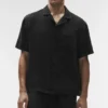 Linen Days Short Sleeve Button up - Black