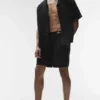 Linen Days Short Sleeve Button up - Black