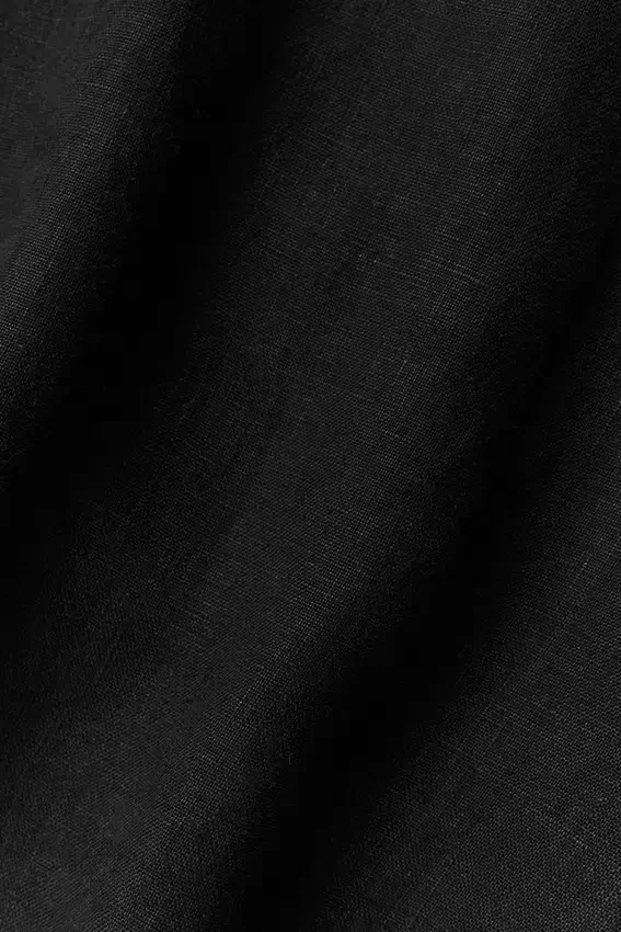 Linen Days Short Sleeve Button up - Black