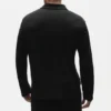 Linen Jersey Coastal Long Sleeve Pullover - Black