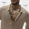 Linen Jersey Coastal Long Sleeve Pullover - Gravel