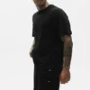 Linen Jersey Coastal Short Sleeve Tee - Black