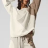 Make Waves Crew Neck Pullover - Ivory/Bone/Gravel