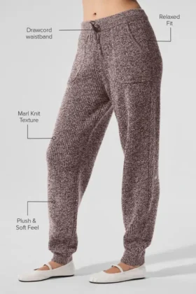 Marl Sweater Pant – Mushroom Marl