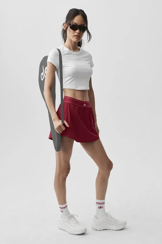 Match Point Tennis Skirt - Summer Romance Red