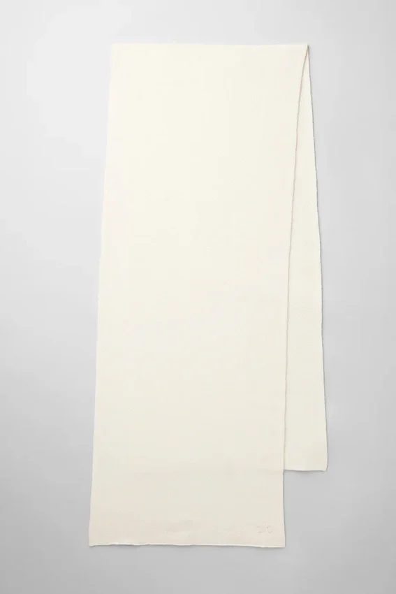 Merino Wool Oversized Scarf - Ivory