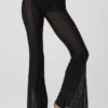 Mesh High-Waist Flicker Pant - Black