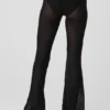 Mesh High-Waist Flicker Pant - Black