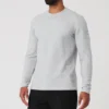 Micro Waffle Fast Break Long Sleeve Tee - Athletic Heather Grey