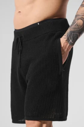 Open-Knit Short – Black