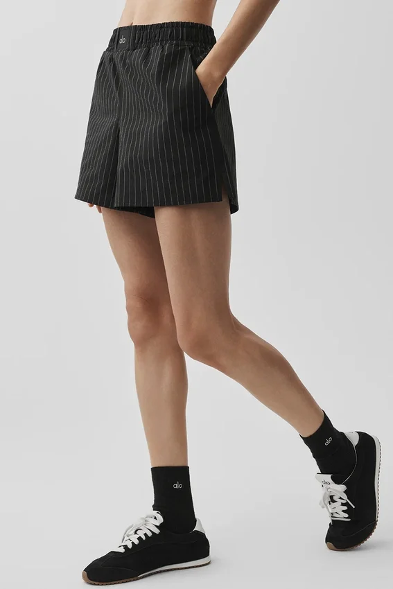 Pinstripe Daylight Boxer Short - Black/Titanium