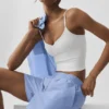 Pinstripe Daylight Boxer Short - Light Provence Blue/White