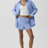Pinstripe Daylight Button Down Long Sleeve - Light Provence Blue/White