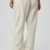 Pinstripe Straight Leg Sweatpant - Bone Pinstripe