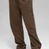 Pinstripe Straight Leg Sweatpant - Espresso Pinstripe