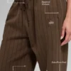 Pinstripe Straight Leg Sweatpant - Espresso Pinstripe