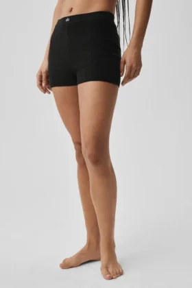 Pointelle Sweater Be Mine Hot Short - Black