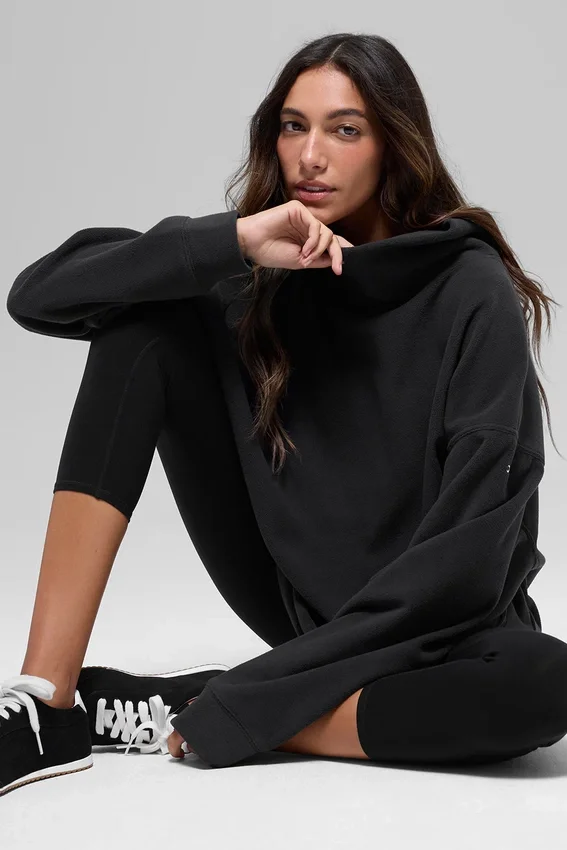 Polar Fleece Hazy Pullover - Black
