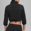 Polar Fleece Retreat Cropped Jacket - Black